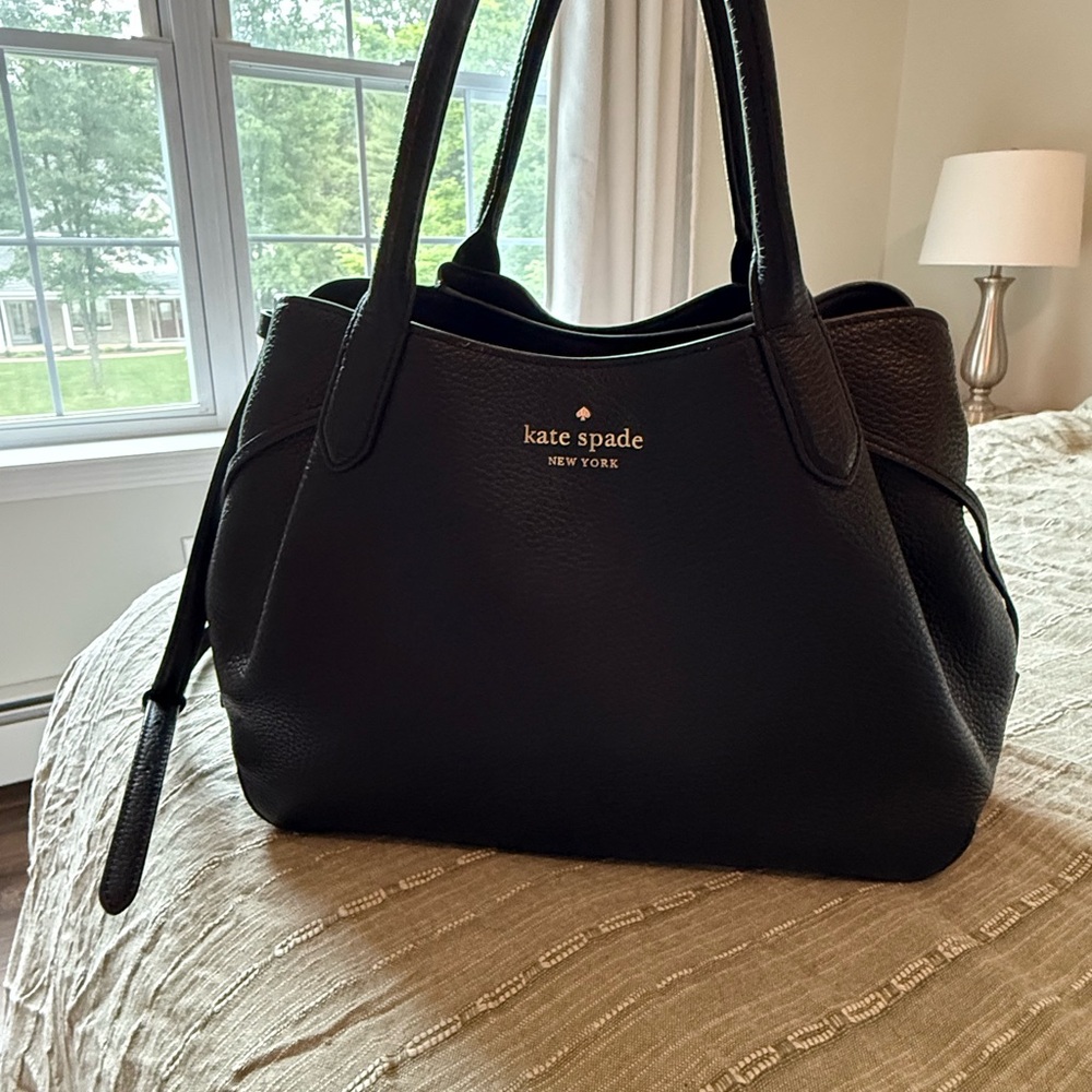 Kate Spade Black Leather Satchel Timeless Design